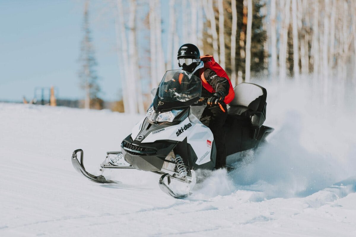 2021 Ski-Doo MXZ TNT 600R E-TEC ES with premium color display, available in Hudson, New Hampshire