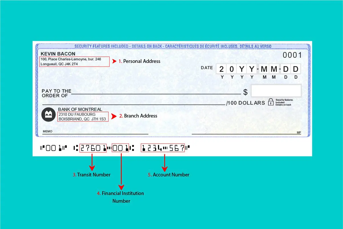 canadian bank account number format