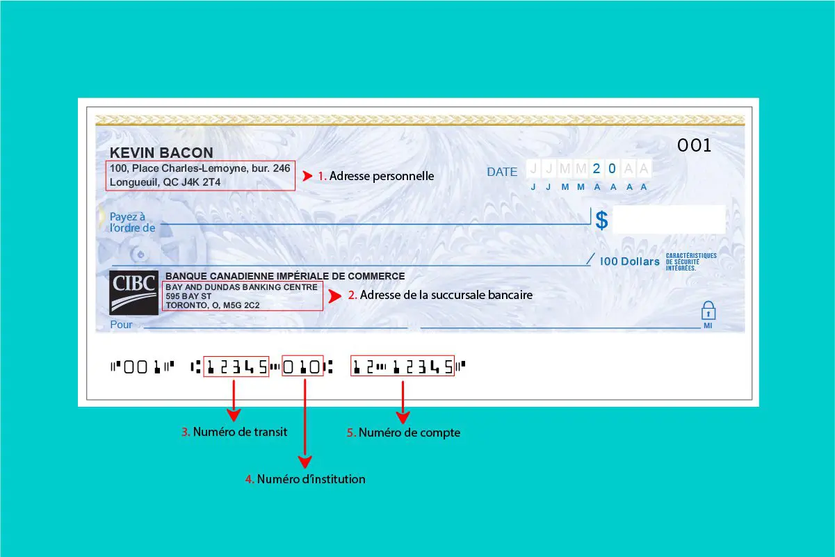 Spécimen de chèque de la CIBC tout ce qu’il faut savoir pour le