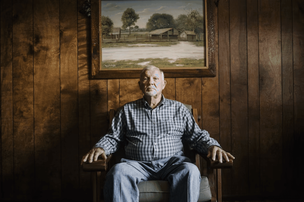 a person sitting in a chair