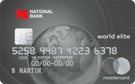 Carte de crédit Mastercardᴹᴰ World Eliteᴹᴰ de la Banque Nationaleᴹᴰ