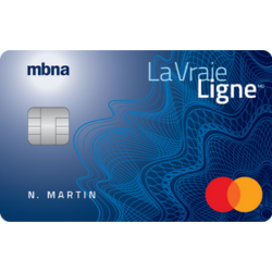 La carte de crédit Mastercardᴹᴰ La Vraie Ligneᴹᴰ MBNA