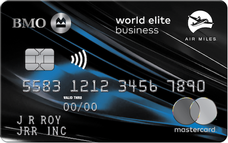 Carte Mastercardᵐᵈ* BMO AIR MILESᵐᵈ† World Eliteᵐᵈ* pour entreprise