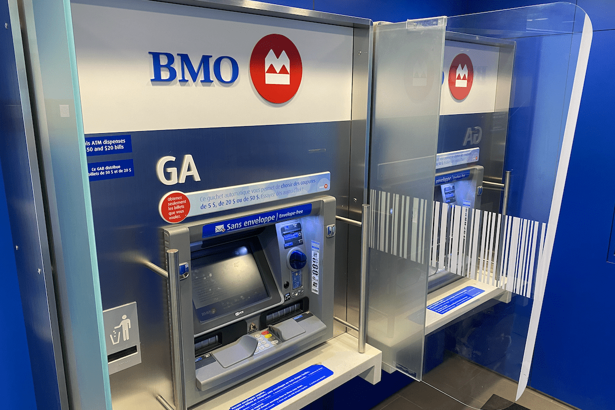 view of BMO Automated Teller Machine