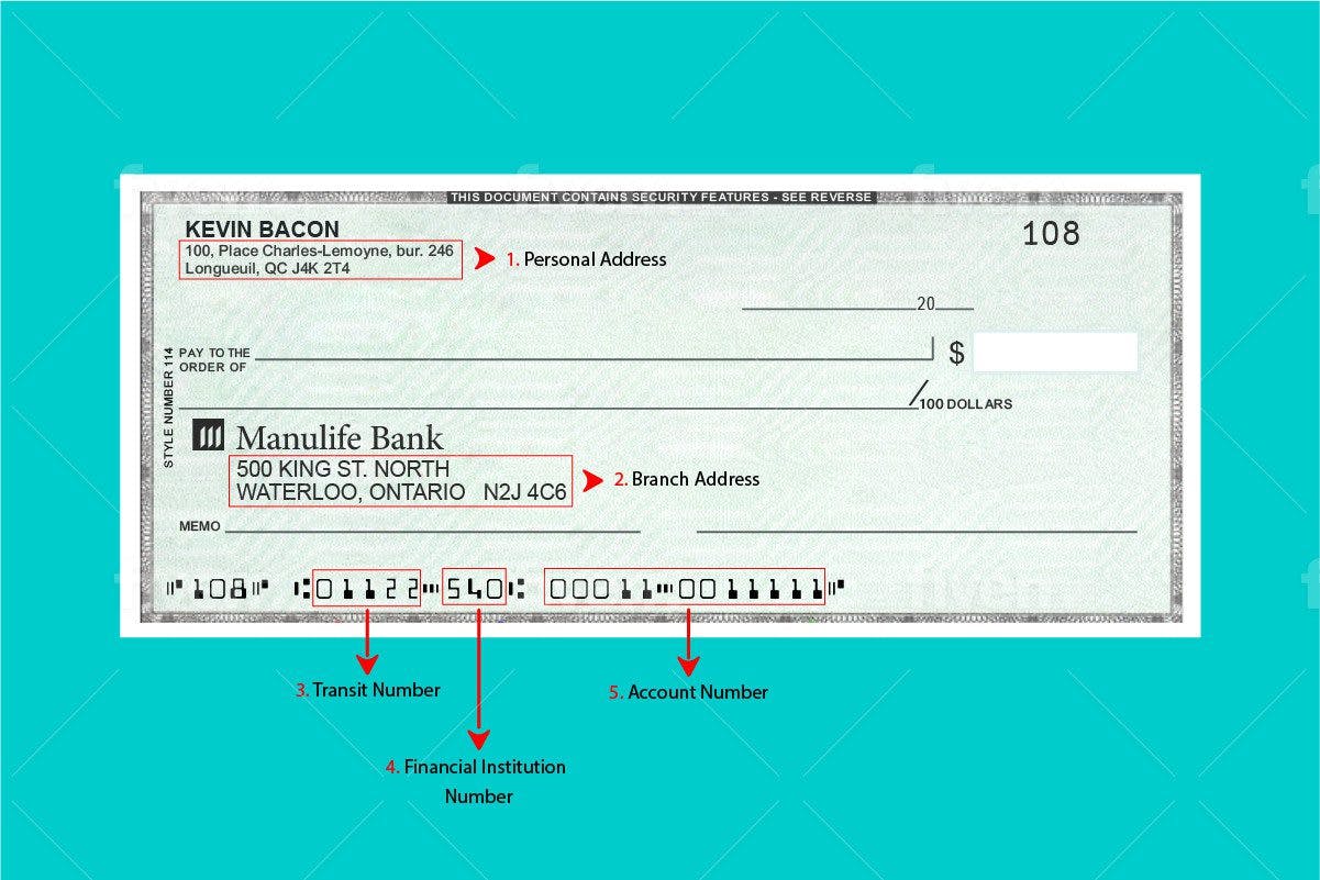 Manulife Bank sample cheque: everything you need to know to find it and understand it
