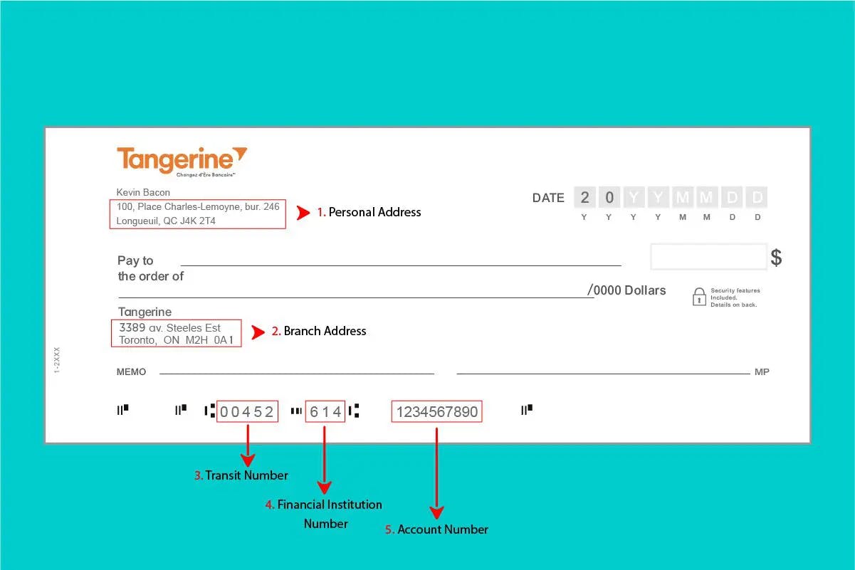 Tangerine sample cheque: everything you need to know to find it and understand it