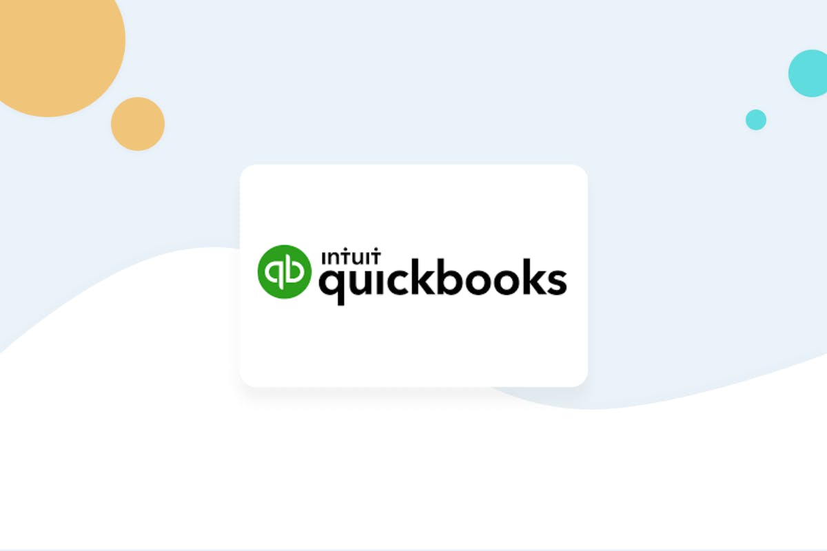 QuickBooks logo on white background: a blue "qb" with a green book, representing the accounting software.