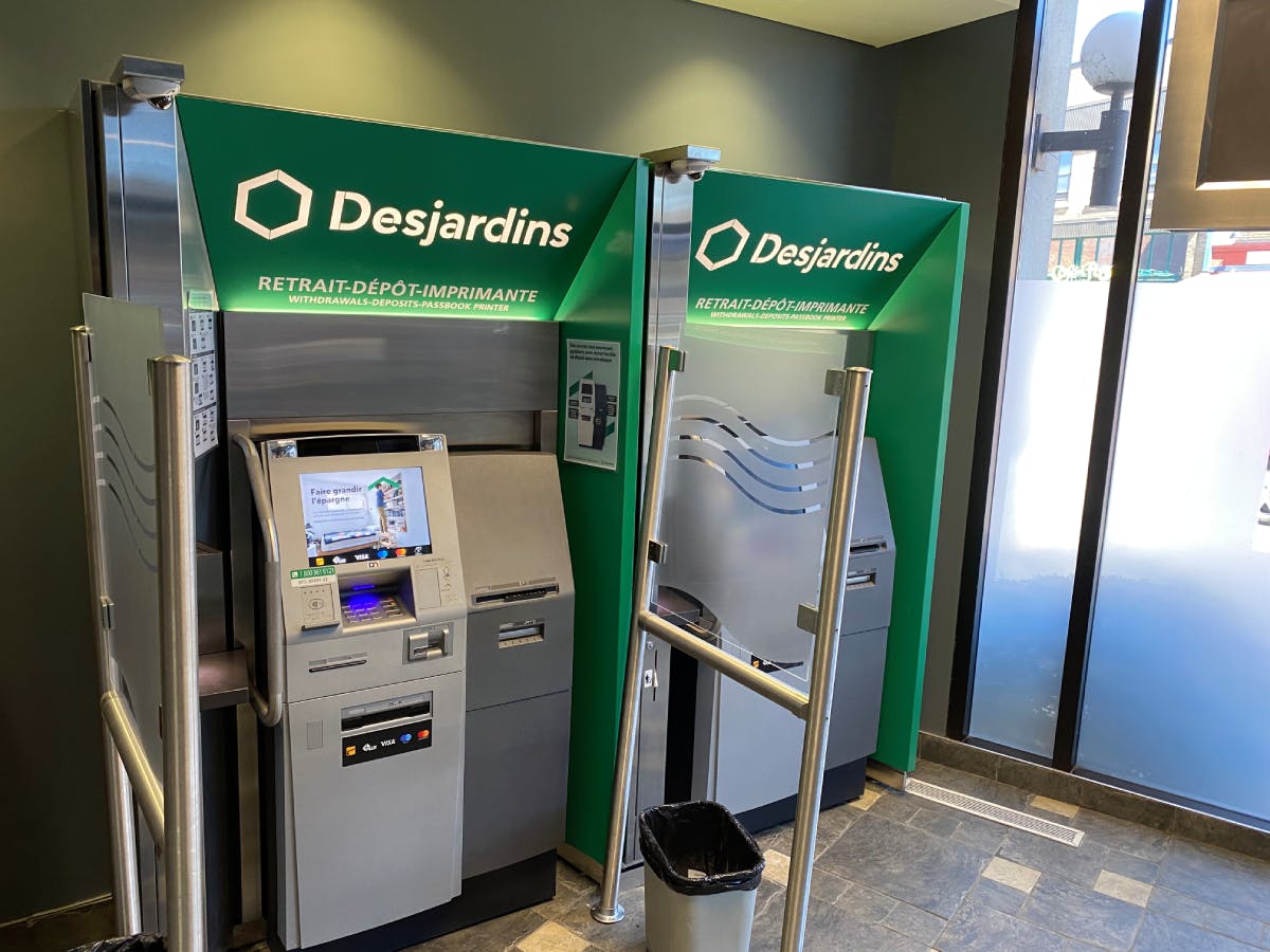 view of Desjardins ATM machines