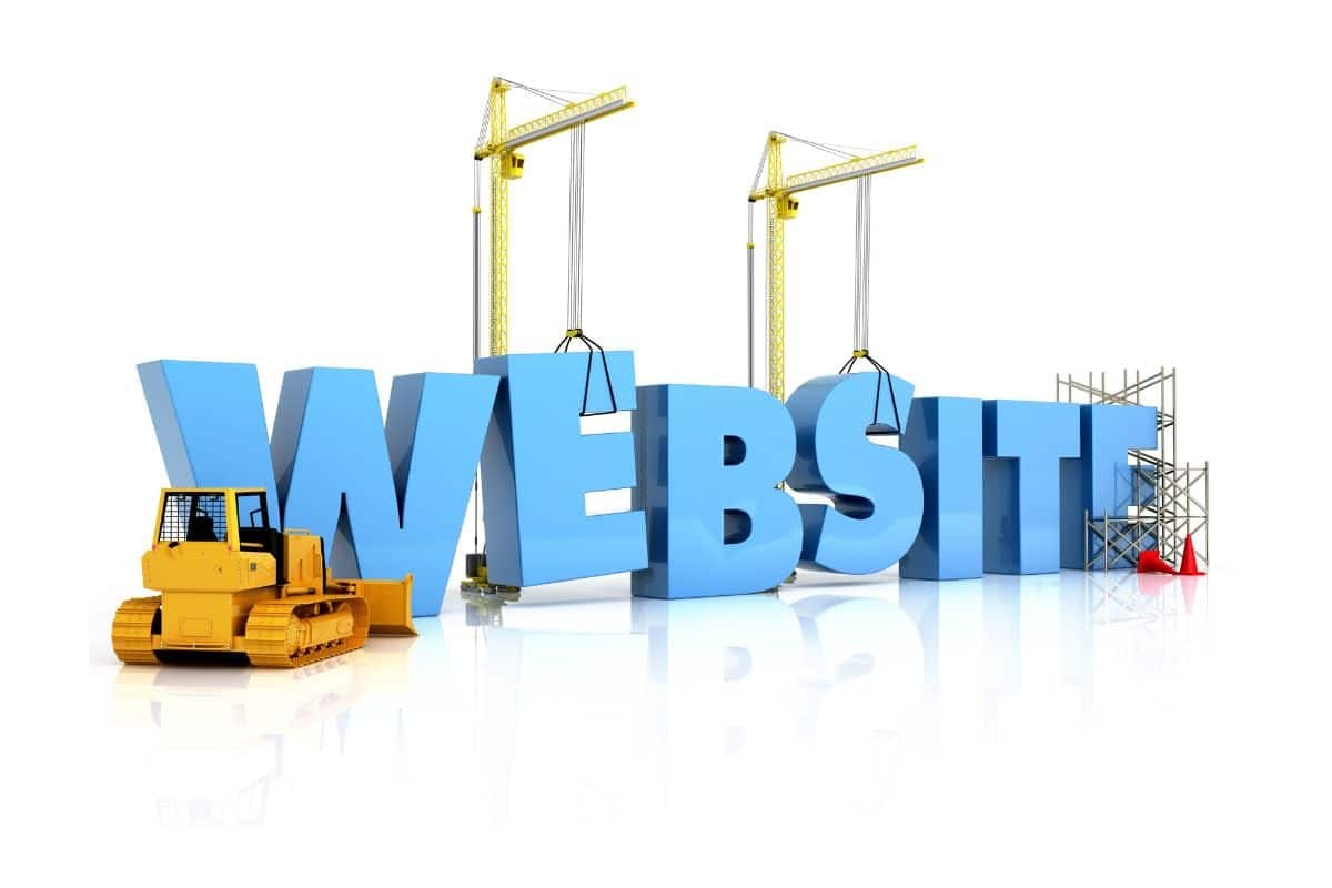 Website construction - 3D illustration showcasing the process of building a website, with tools and elements in a visually appealing manner.