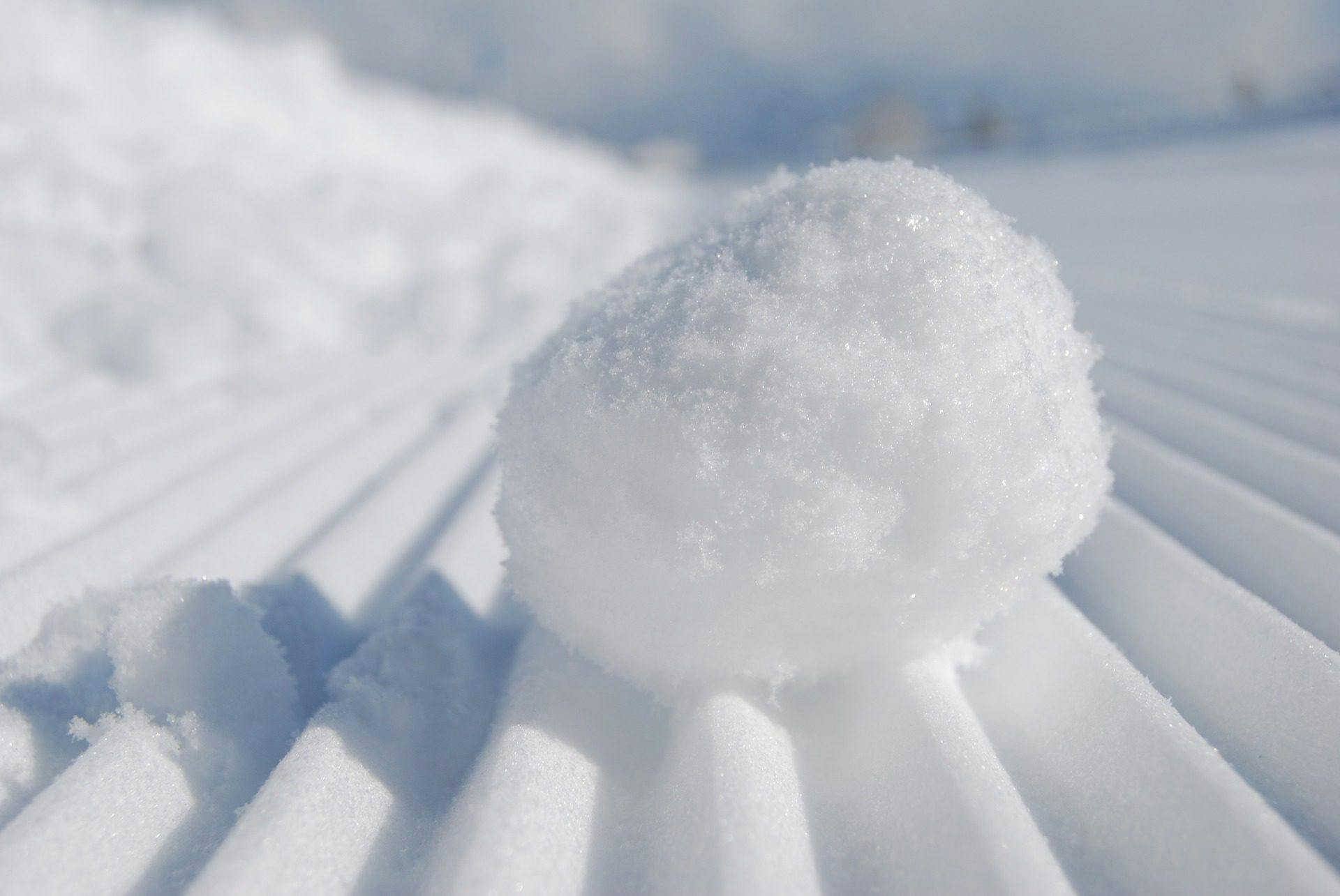 a snowball on a snowboard