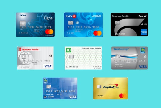 mbna BNO Banque Scotia TD TauxAvantage RBC Capital one credit card