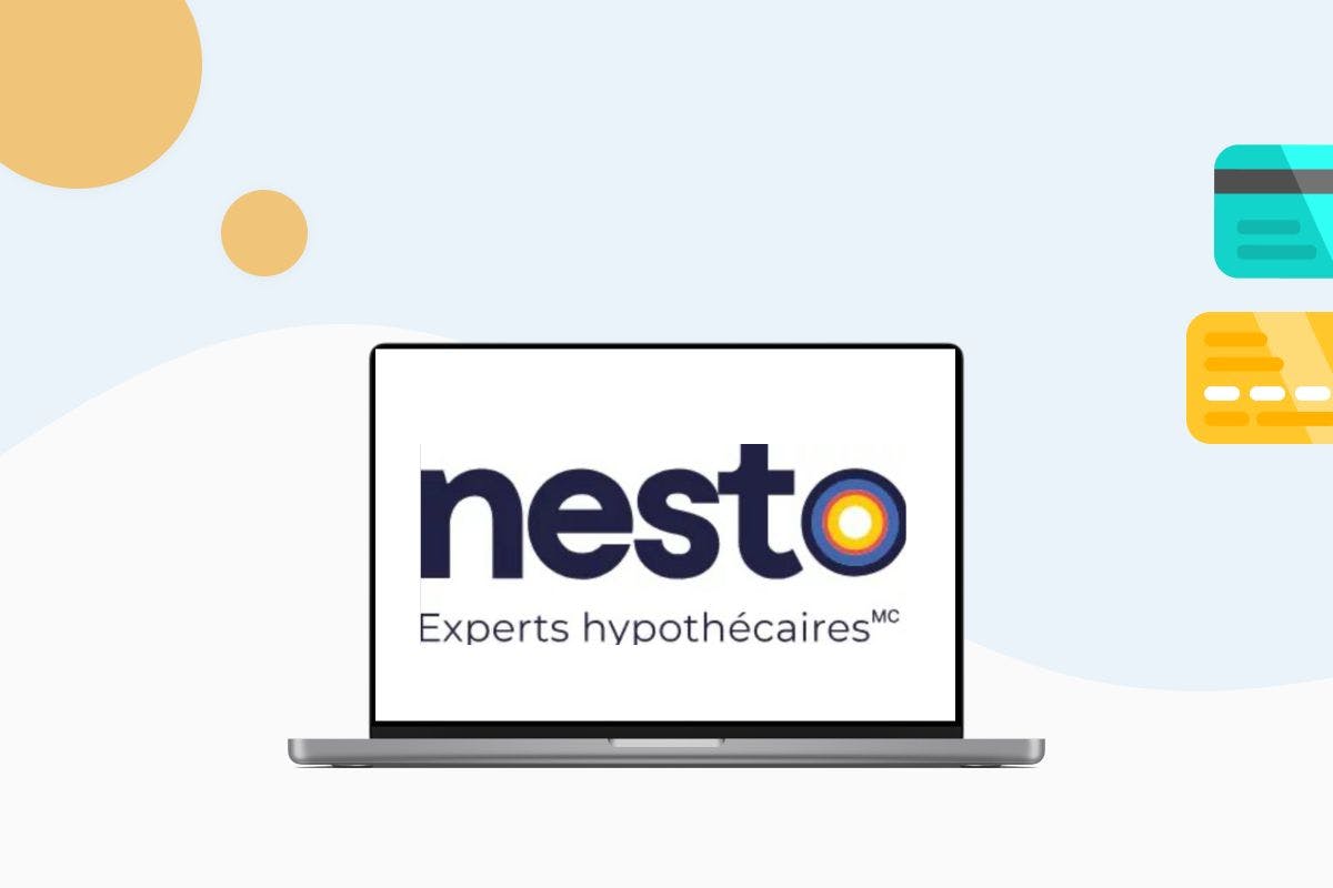 Nesto logo sur un écran d'ordinateur