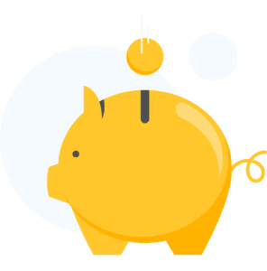 piggy bank icon representing a savings account