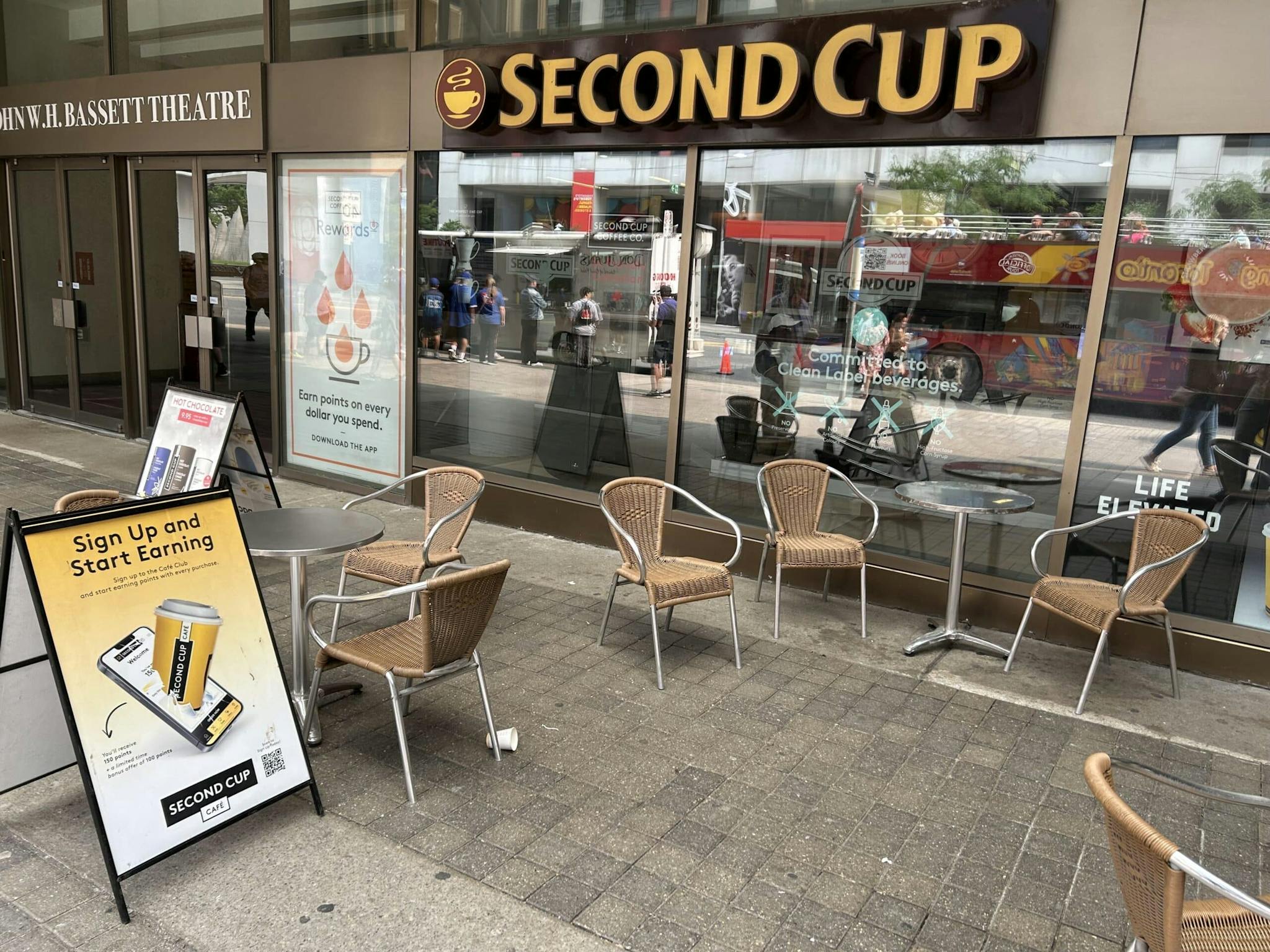 Second Cup's new location in the west end: a fresh spot for coffee enthusiasts to indulge in their favorite brews.