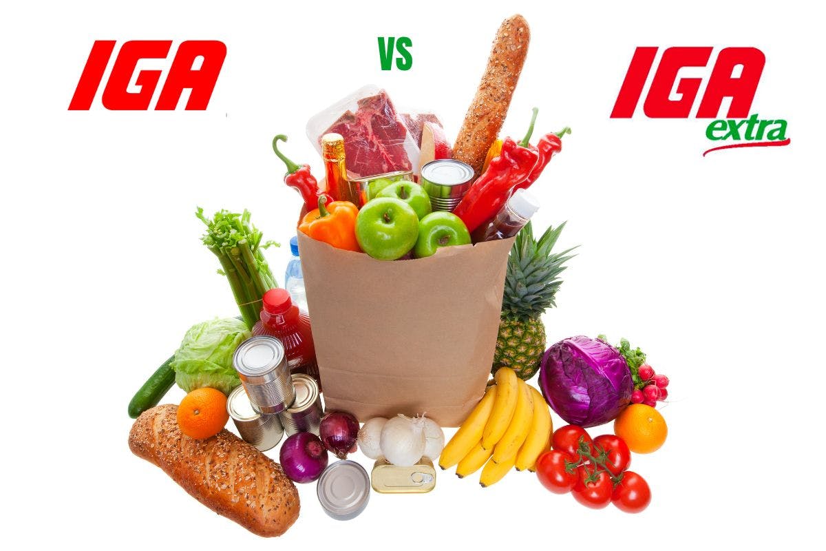 Comparison of IGA and Extra products. Analyzing features, quality, and pricing to aid in decision-making