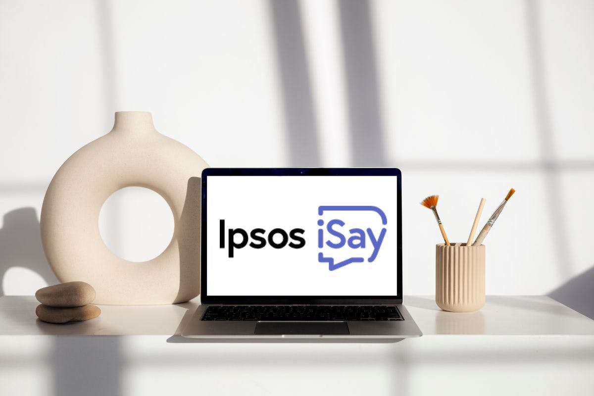 Ipsos isay application logo show on laptop