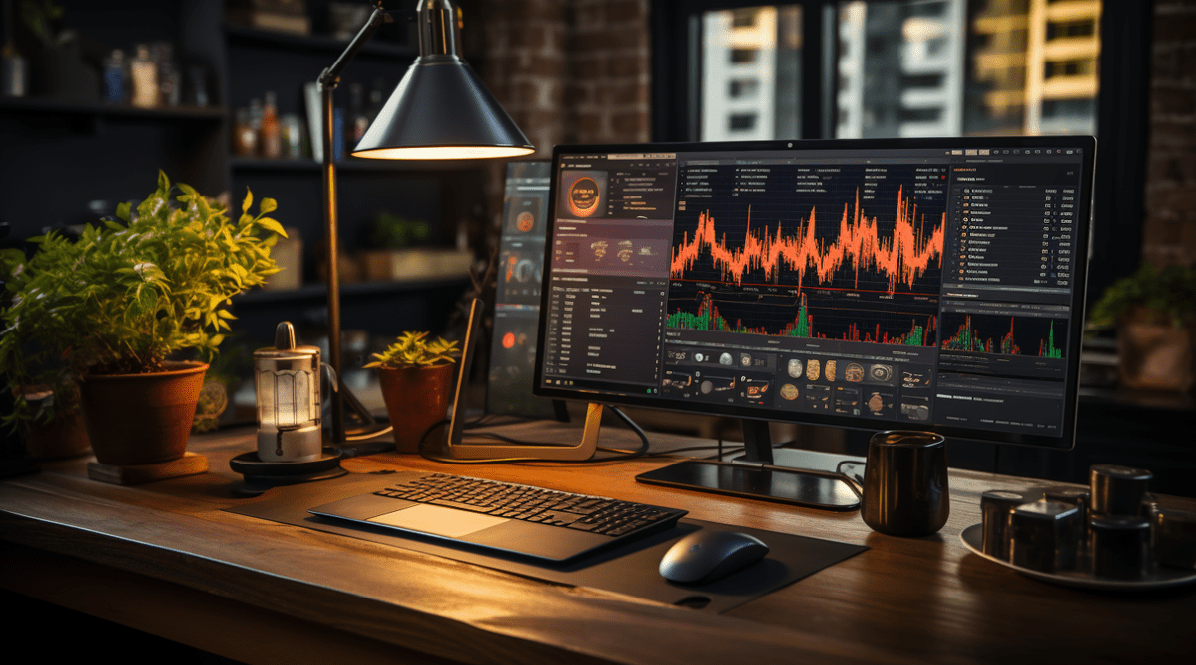 trading platforms open in desktop screen