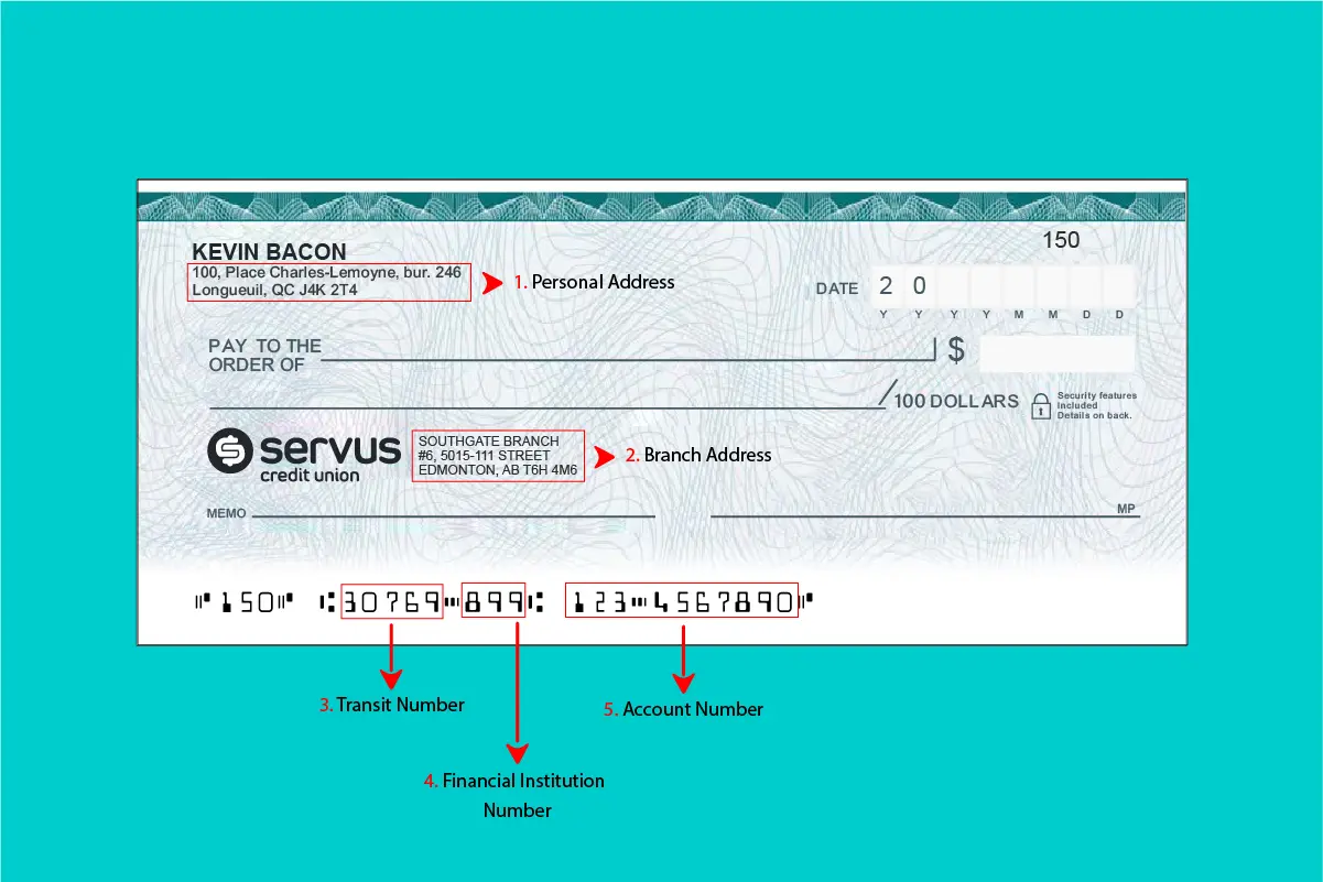 Servus Credit Union Void cheque Everything you need to know to find