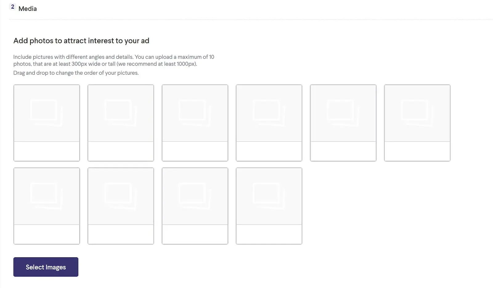upload pictures for your Kijiji ad