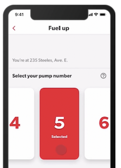 Fuel up - mobile payment feature in Petro-Canada app