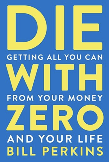 Die With Zero, blue book cover with text only