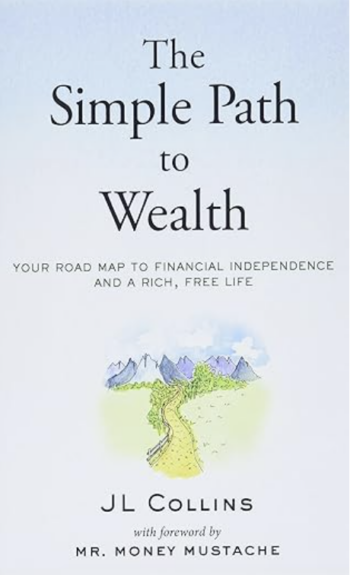 Book cover of The Simple Path to Wealth, showing a path in the grass with mountains on the horizon